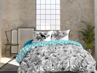 Parure de lit Antilles 2 taies carrées + housse couette 260x240 - CALITEX