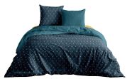 Parure de lit Cavano 2 taies carrées + housse couette 240x220 - CALITEX