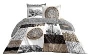Parure de lit Colonial 2 taies carrées + housse couette 240x220 - CALITEX