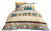 Parure de lit Kenzra 2 taies carrées + housse couette 240x220 - CALITEX