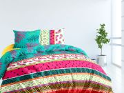 Parure de lit Pastelcolor 2 taies carrées + housse couette 240x220 - CALITEX