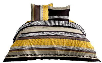 Parure de lit Queenie 2 taies carrées + housse couette 260x240 - CALITEX