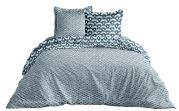 Parure de lit Vague 2 taies carrées + housse couette 260x240 - CALITEX