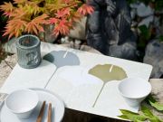 Set de table Ginko leaf PVC Beige 44x28,5 - CALITEX