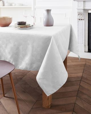 Nappe Abanico en polyester blanc 160x160 - NYDEL