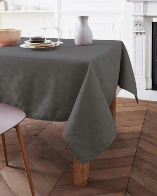 Nappe Abanico en polyester gris ovale 160x240 - NYDEL