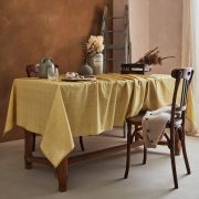 Nappe Absinthe en coton enduit miel 160x160 - NYDEL