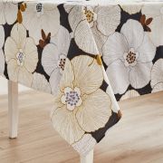 Nappe Anemone coton enduit PVC Navy 160X160 - NYDEL