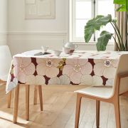 Nappe Anemone en coton enduit bordeaux ronde Ø160 - NYDEL