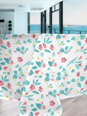 Nappe Ariette coton enduit PVC Aqua 160X160 - NYDEL