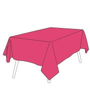 Nappe Arlequin en coton uni framboise 150x250 - NYDEL