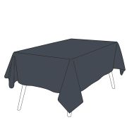 Nappe Arlequin en coton uni noir 150x150 - NYDEL