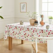 Nappe Cherry en coton enduit rouge 160x160 - NYDEL