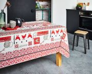 Nappe Cocotte coton enduit PVC Rouge 160X200 - NYDEL