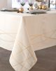 Nappe Detrier polyester damassé lurex ivoire/or 150x300