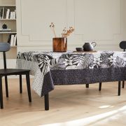 Nappe Domino en polyester noir 170x170 - NYDEL