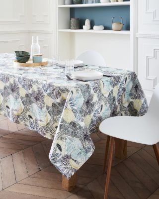 Nappe Equateur coton enduit PVC Bleu 160X160 - NYDEL