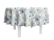 Nappe Equateur coton enduit PVC Bleu ronde Ø 160 - NYDEL