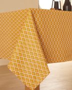 Nappe Gatsby coton enduit acrylique Jaune Epice 160x160 - NYDEL