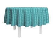Nappe Gatsby coton enduit acrylique Pétrole ronde Ø160 - NYDEL