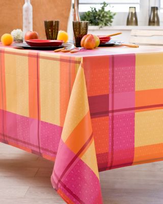 Nappe Indila coton enduit PVC Framboise 160x350 - NYDEL