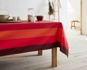 Nappe Jacquard Joritz polyester enduit acrylique Rouge 160x160 - NYDEL