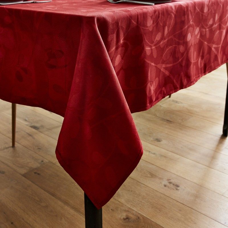 Nappe Liseron polyester rubis 160x300 - NYDEL