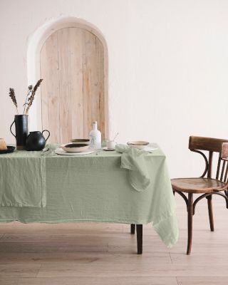 Nappe Organic chanvre/coton bio céladon ronde Ø240 - NYDEL