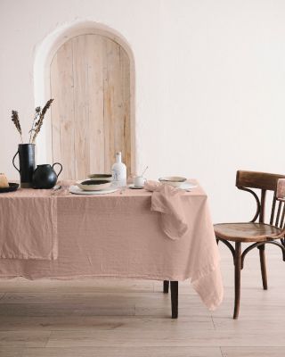 Nappe Organic chanvre/coton bio rose poudré 160x250 - NYDEL