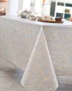 Nappe Perle coton enduit acrylique Gris 160x160 - NYDEL