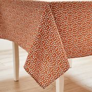 Nappe Sao coton enduit PVC Orange 160X160 - NYDEL