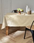 Nappe Savane coton enduit acrylique beige 160x160 - NYDEL