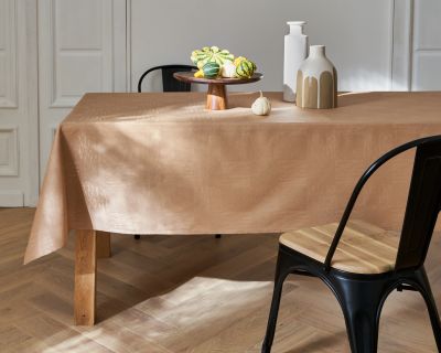 Nappe Savane coton enduit acrylique noisette 160x350 - NYDEL