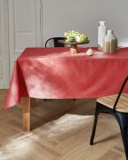 Nappe Savane coton enduit acrylique rouge ronde Ø160 - NYDEL