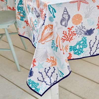 Nappe Sea life coton enduit PVC Multicolore 160X160 - NYDEL