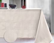 Nappe Tactile coton enduit acrylique ivoire 160x160 - NYDEL