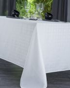 Nappe Venezia polyester blanc 160x160 - NYDEL