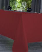 Nappe Venezia polyester rouge 160x160 - NYDEL