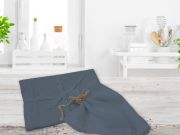 Serviette Organic chanvre/coton bio bleu minéral 50x50 - NYDEL