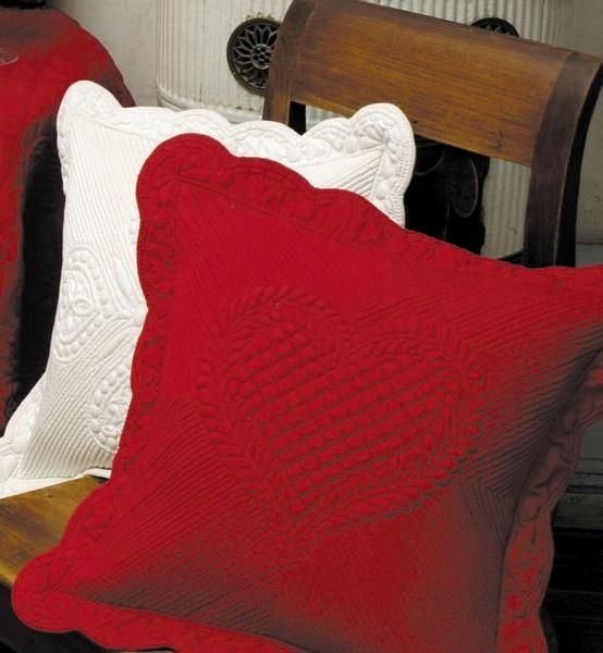 Housse Coussin Boutis Rouge