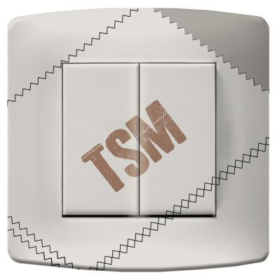 Interrupteur déco Mer / TSM double poussoir