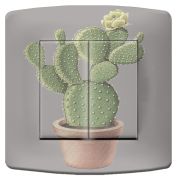 Interrupteur déco Nature / Cactus double - La Maison de Gaspard
