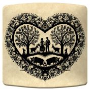 Interrupteur déco Ski / Coeur Noir simple - La Maison de Gaspard