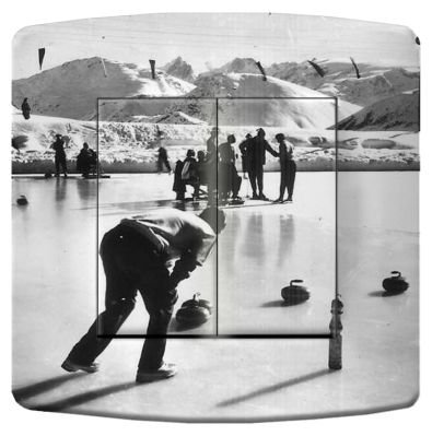 Interrupteur déco Ski / Curling double - La Maison de Gaspard