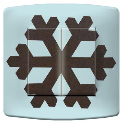 Interrupteur déco Ski / Flocon double poussoir - La Maison de Gaspard