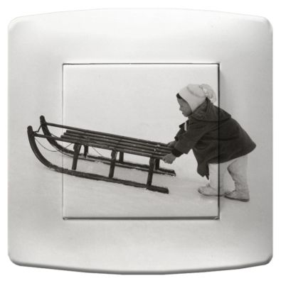 Interrupteur déco Ski / Luge simple - La Maison de Gaspard