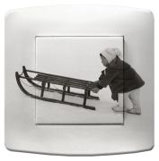 Interrupteur déco Ski / Luge simple - La Maison de Gaspard