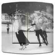 Interrupteur déco Ski / Patineurs double - La Maison de Gaspard