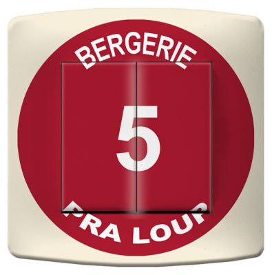 Interrupteur déco Ski / Piste Rouge double - La Maison de Gaspard