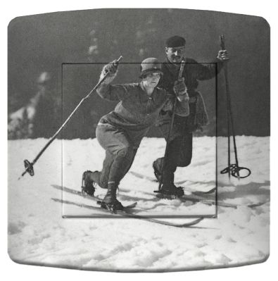 Interrupteur déco Ski / Skieurs-2 simple - La Maison de Gaspard